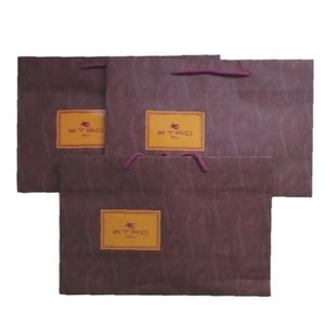 ETRO Medium Size Paper Shopping Gift Bag Bundle